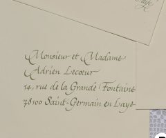 Enveloppes calligraphiées en cancelleresca