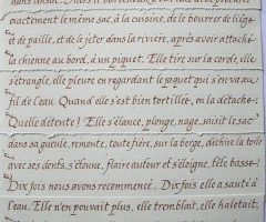 calligraphie de texte de Henri Troyat (épreuve soumise pour validation)