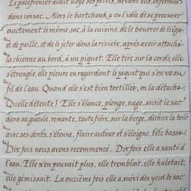 calligraphie de texte de Henri Troyat (épreuve soumise pour validation)